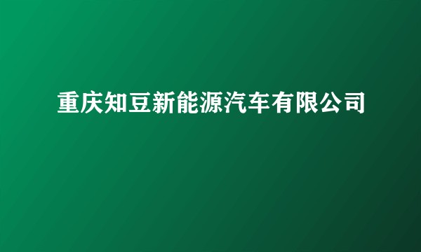 重庆知豆新能源汽车有限公司