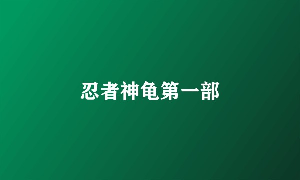 忍者神龟第一部