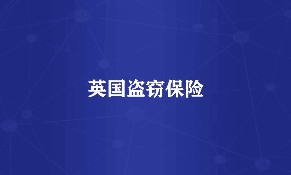 英国盗窃保险