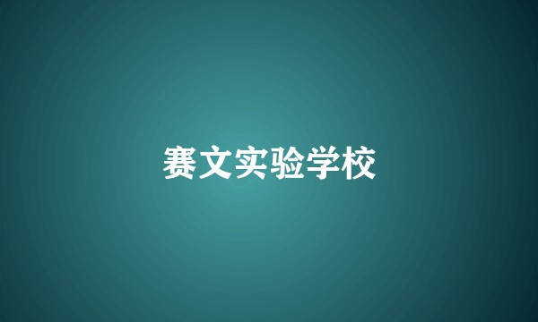 赛文实验学校