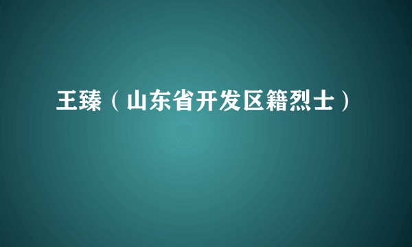王臻(山东省开发区籍烈士)