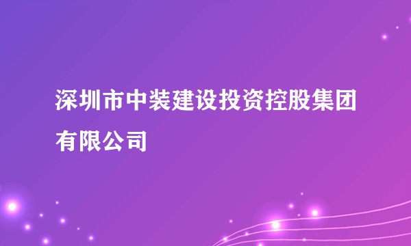 深圳市中装建设投资控股集团有限公司