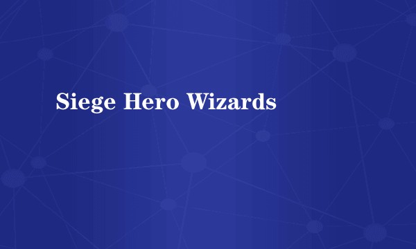 Siege Hero Wizards