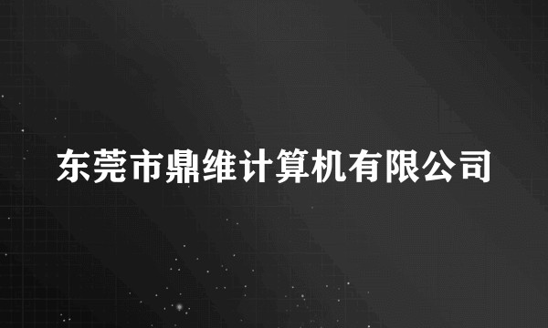 东莞市鼎维计算机有限公司