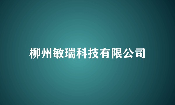 柳州敏瑞科技有限公司