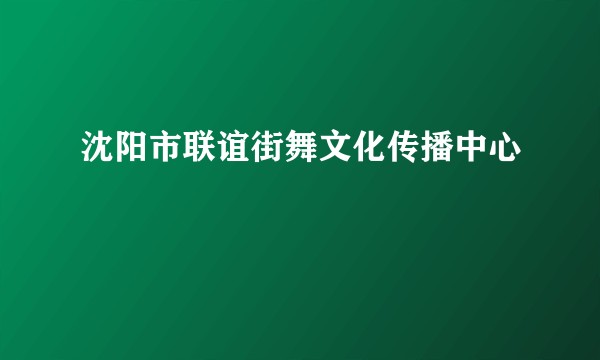 沈阳市联谊街舞文化传播中心