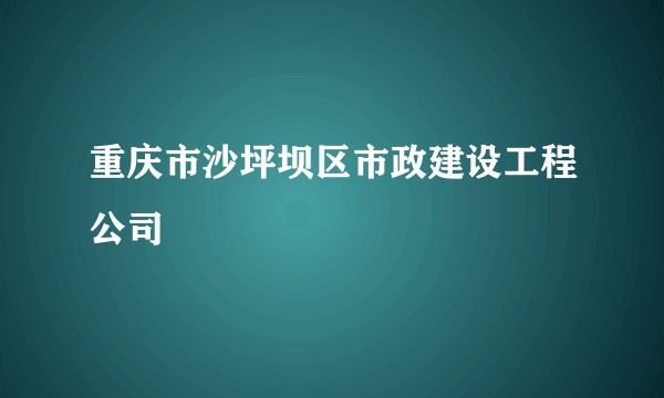 重庆市沙坪坝区市政建设工程公司