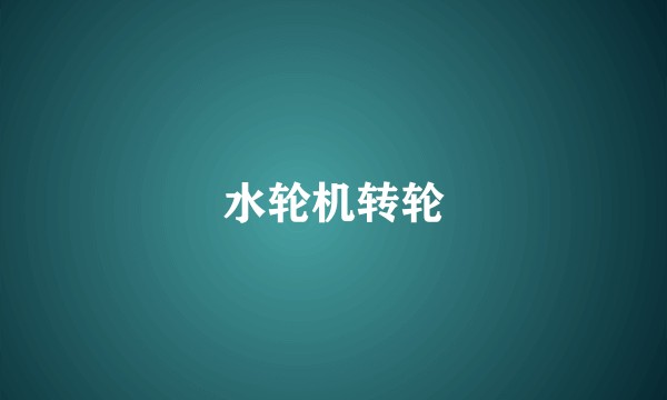 水轮机转轮