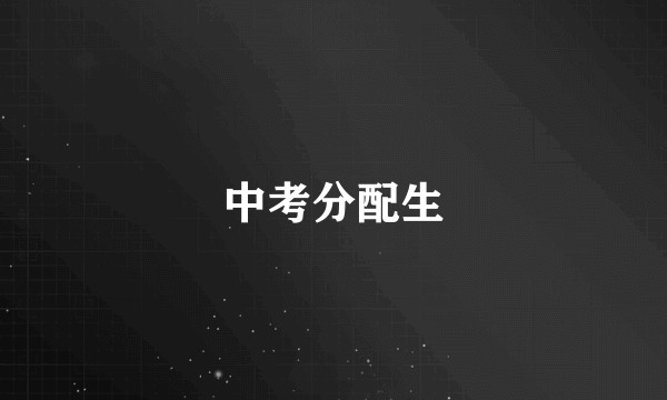 中考分配生