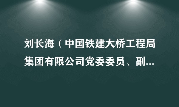 刘长海（中国铁建大桥工程局集团有限公司党委委员、副总经理）