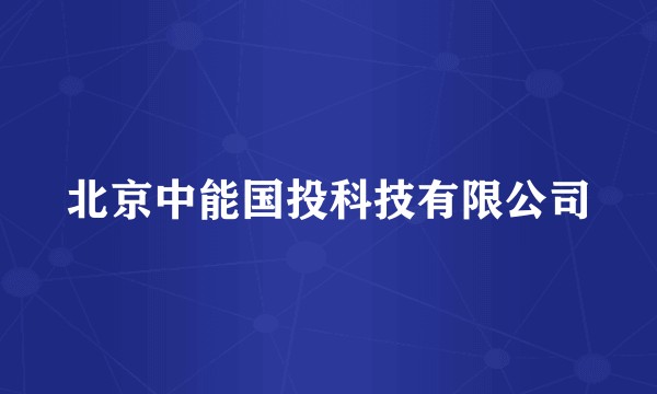 北京中能国投科技有限公司
