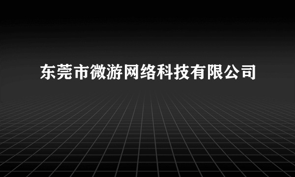 东莞市微游网络科技有限公司