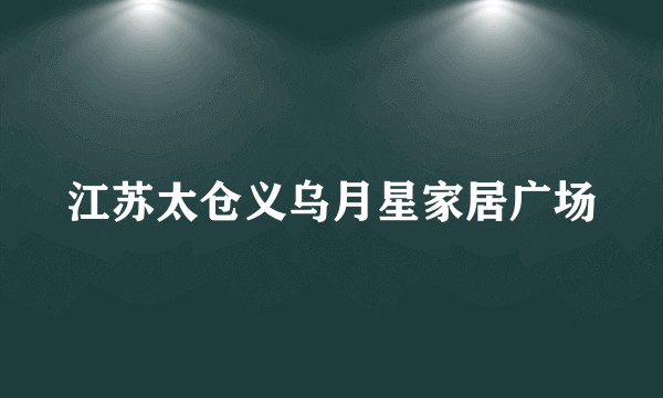 江苏太仓义乌月星家居广场