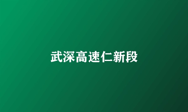 武深高速仁新段