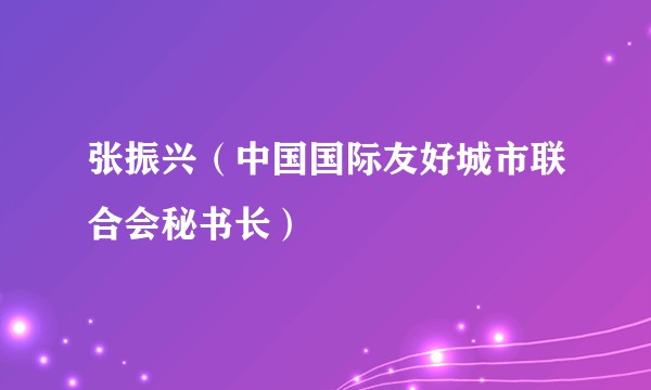 张振兴（中国国际友好城市联合会秘书长）