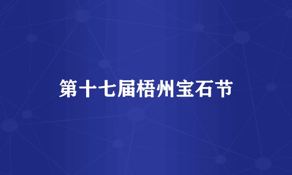 第十七届梧州宝石节