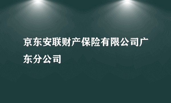 京东安联财产保险有限公司广东分公司