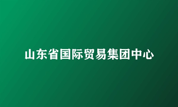 山东省国际贸易集团中心