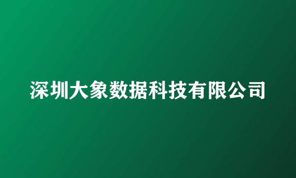 深圳大象数据科技有限公司