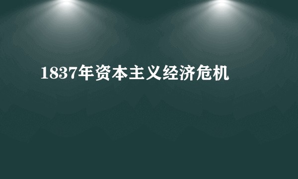 1837年资本主义经济危机