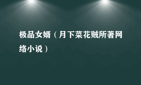 极品女婿（月下菜花贼所著网络小说）