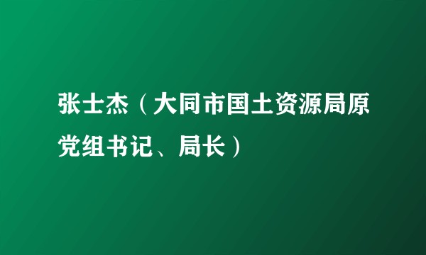 张士杰（大同市国土资源局原党组书记、局长）