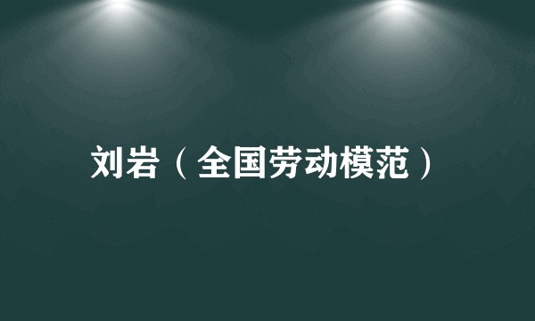 刘岩（全国劳动模范）