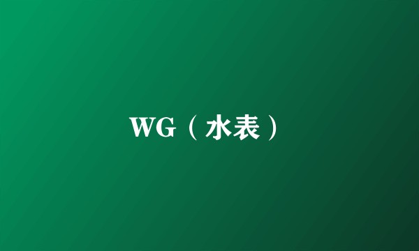 WG（水表）