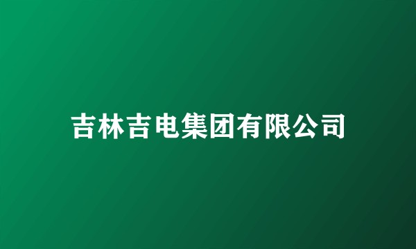 吉林吉电集团有限公司
