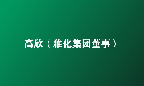 高欣（雅化集团董事）