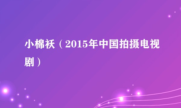 小棉袄（2015年中国拍摄电视剧）