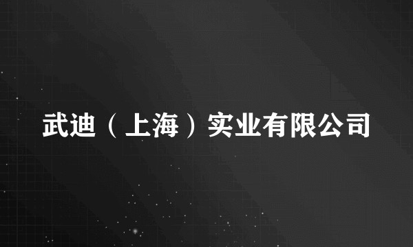 武迪（上海）实业有限公司