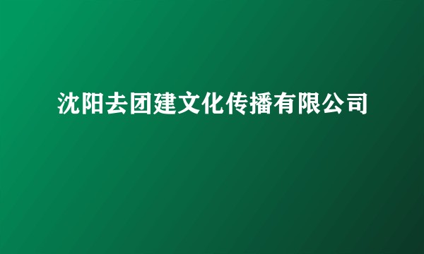沈阳去团建文化传播有限公司