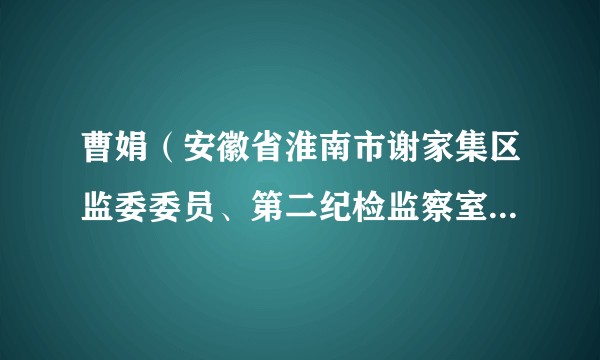 曹娟（安徽省淮南市谢家集区监委委员、第二纪检监察室主任、三级主任科员）