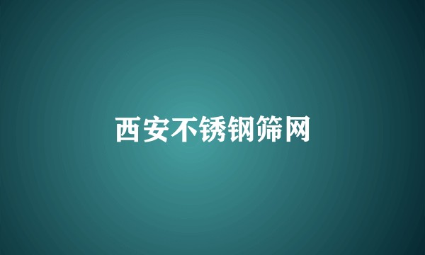 西安不锈钢筛网