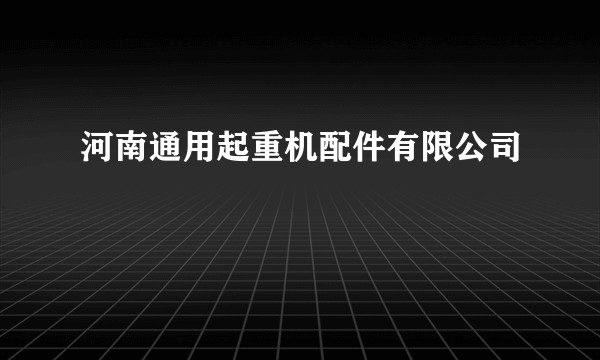 河南通用起重机配件有限公司
