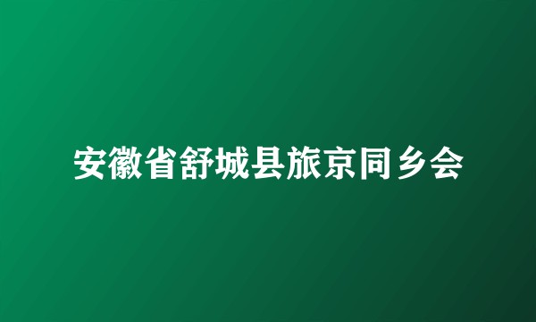 安徽省舒城县旅京同乡会