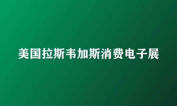 美国拉斯韦加斯消费电子展
