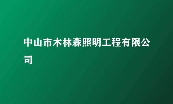 中山市木林森照明工程有限公司