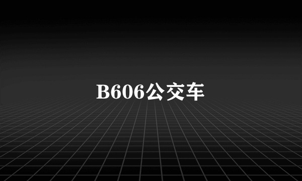 B606公交车