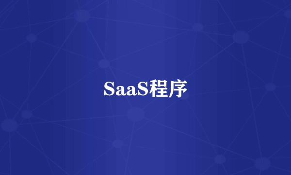 SaaS程序