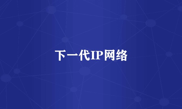 下一代IP网络