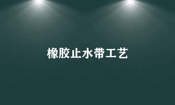 橡胶止水带工艺