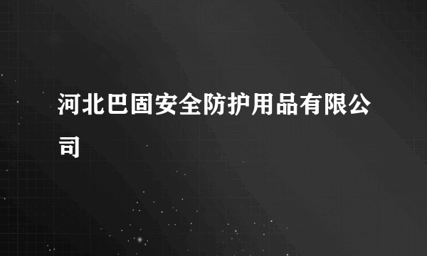河北巴固安全防护用品有限公司