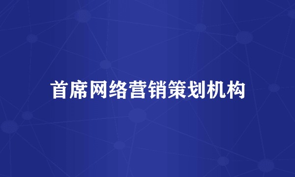 首席网络营销策划机构