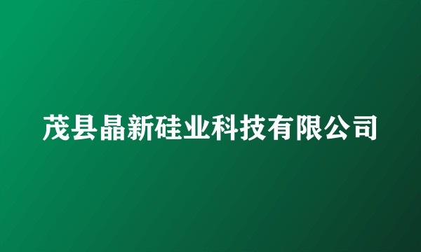 茂县晶新硅业科技有限公司