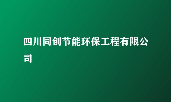 四川同创节能环保工程有限公司