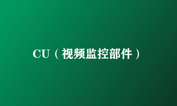 CU（视频监控部件）