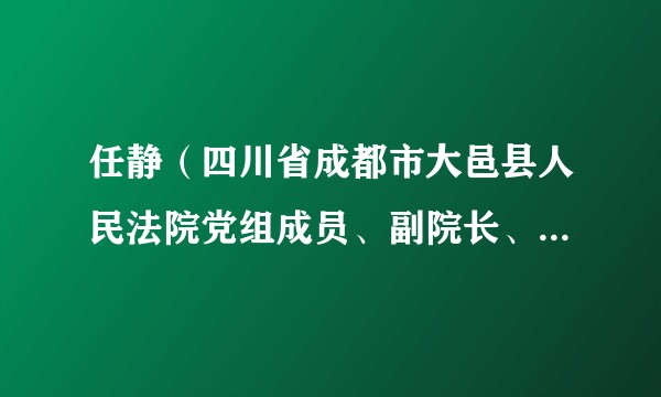 任静（四川省成都市大邑县人民法院党组成员、副院长、审判委员会委员、审判员）
