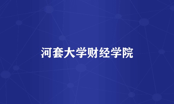河套大学财经学院
